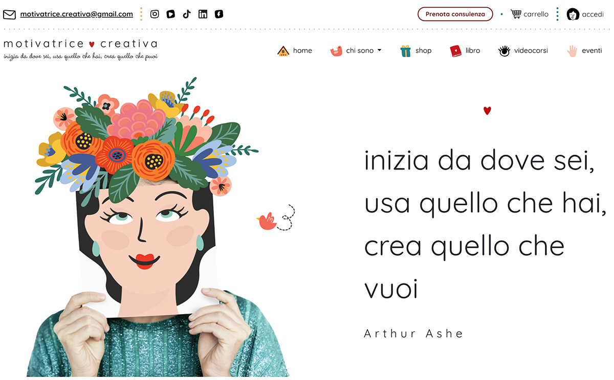 Sito web Motivatrice Creativa